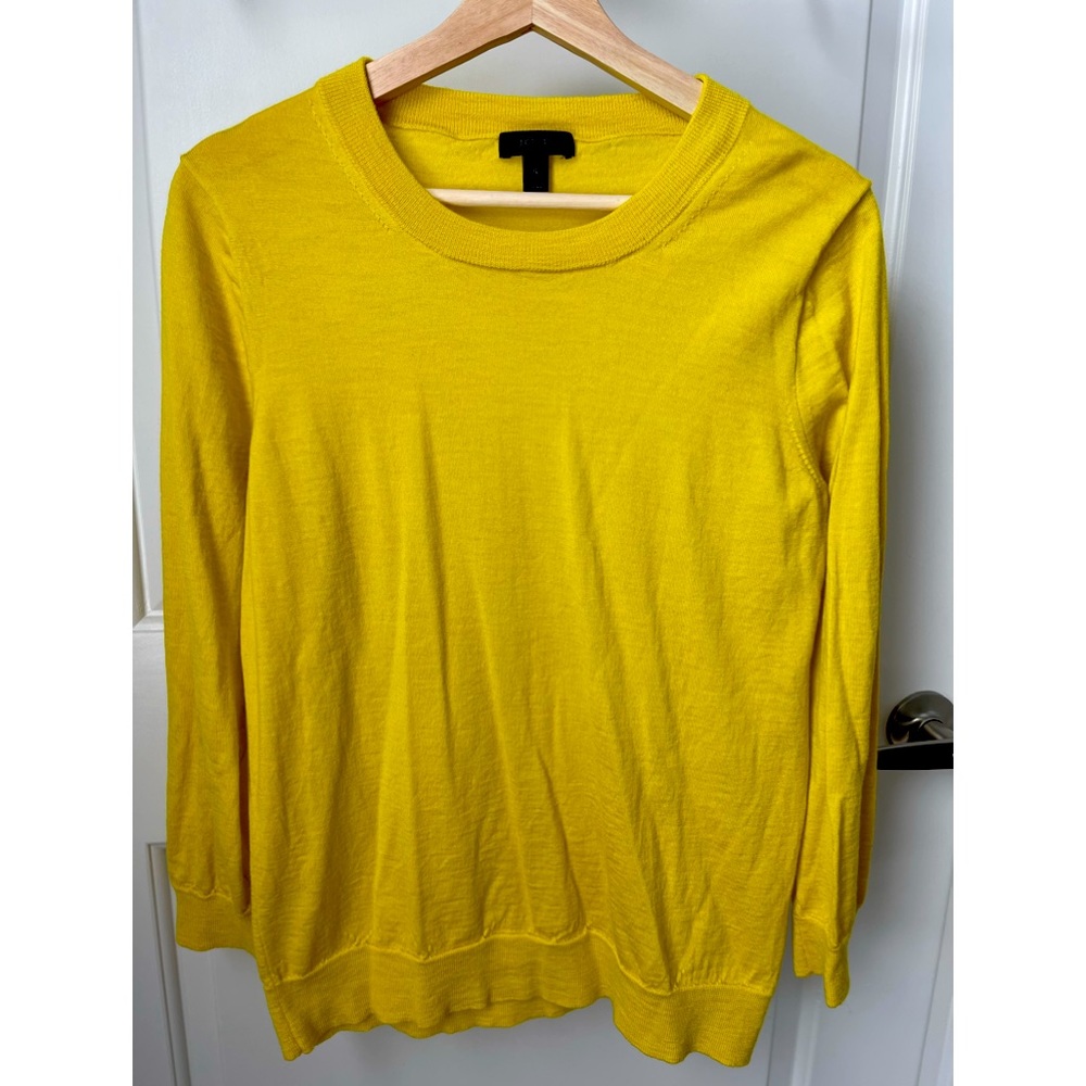 JCrew mustard sweater